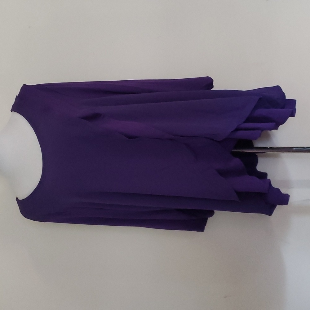 Jessica London Layered lagenlook purple 3/4 sleeve blouse size 26/28